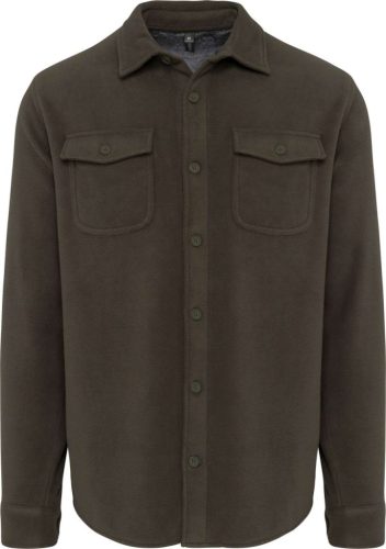 Férfi polár felső sherpa béléssel, Kariban KA582, Dark Khaki/Storm Grey-M