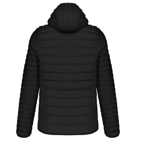 Férfi meleg és ultrakönnyű kapucnis bélelt kabát , Kariban KA6110, Black-3XL