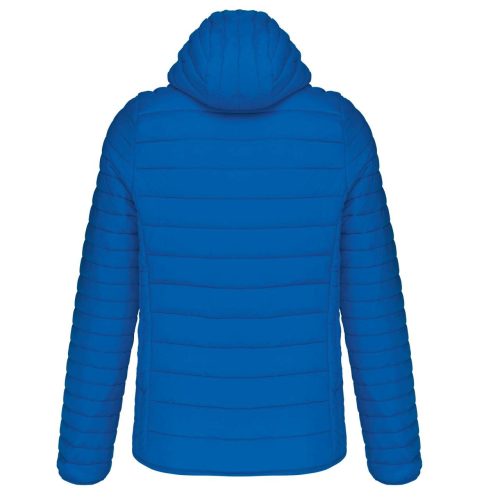 Férfi meleg és ultrakönnyű kapucnis bélelt kabát , Kariban KA6110, Light Royal Blue-3XL