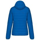 Női kapucnis bélelt meleg és ultrakönnyű kabát , Kariban KA6111, Light Royal Blue-2XL