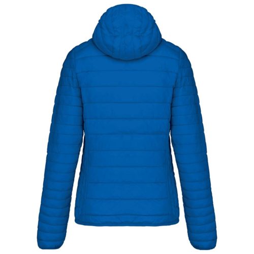 Női kapucnis bélelt meleg és ultrakönnyű kabát , Kariban KA6111, Light Royal Blue-2XL