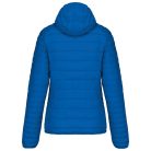 Női kapucnis bélelt meleg és ultrakönnyű kabát , Kariban KA6111, Light Royal Blue-L