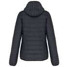 Női kapucnis bélelt meleg és ultrakönnyű kabát , Kariban KA6111, Marl Dark Grey-2XL