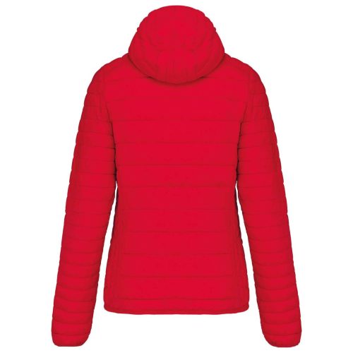 Női kapucnis bélelt meleg és ultrakönnyű kabát , Kariban KA6111, Red-2XL