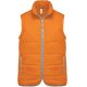 Uniszex  bélelt mellény, cipzáras, Kariban KA6116, Orange-2XL