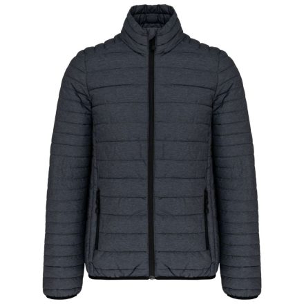 Férfi bélelt meleg és ultrakönnyű kabát , Kariban KA6120, Marl Dark Grey-3XL