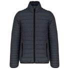 Férfi bélelt meleg és ultrakönnyű kabát , Kariban KA6120, Marl Dark Grey-4XL