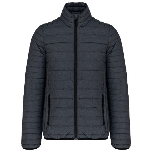 Férfi bélelt meleg és ultrakönnyű kabát , Kariban KA6120, Marl Dark Grey-4XL