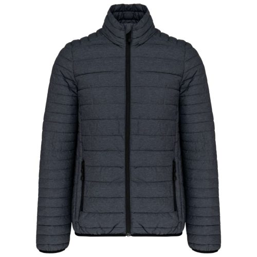 Férfi bélelt meleg és ultrakönnyű kabát , Kariban KA6120, Marl Dark Grey-S