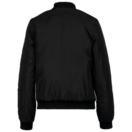 Női bélelt dzseki, cipzáras ujjzsebbel, Kariban KA6123, Black-2XL