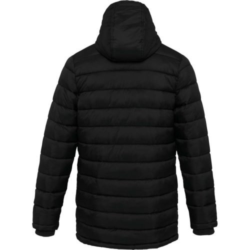 Férfi kapucnis steppelt kabát, Kariban KA6128, Black-3XL