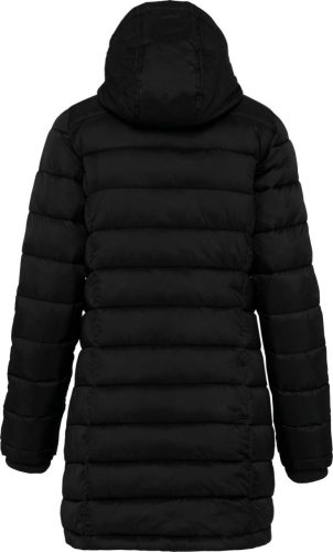 Női kapucnis steppelt kabát, Kariban KA6129, Black-M