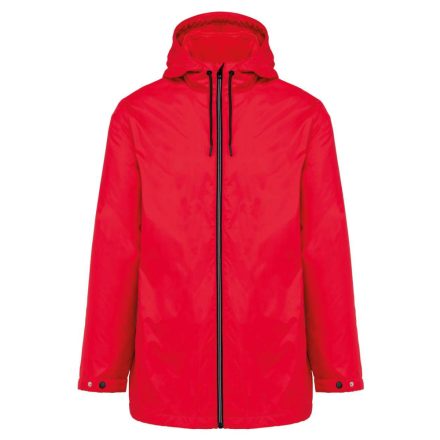 Uniszex kapucnis kabát, mikropolár béléssel, Kariban KA6153, Red-2XL
