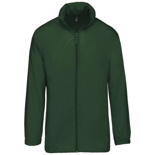 Uniszex rejtett kapucnis széldzseki, Kariban KA616, Forest Green-2XL