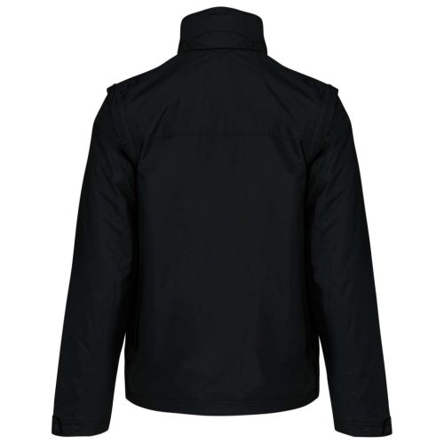 Uniszex levehető ujjú bélelt kabát, Kariban KA639, Black/Orange-2XL