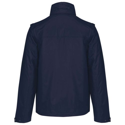 Uniszex levehető ujjú bélelt kabát, Kariban KA639, Navy/Grey-3XL