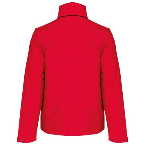 Uniszex levehető ujjú bélelt kabát, Kariban KA639, Red/Black-3XL