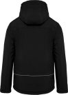 Férfi kapucnis, bélelt softshell kabát, Kariban KA650, Black-2XL