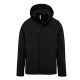 Férfi kapucnis, bélelt softshell kabát, Kariban KA650, Black-L