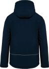 Férfi kapucnis, bélelt softshell kabát, Kariban KA650, Navy-3XL