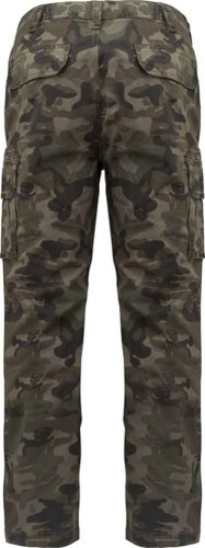 Férfi oldalzsebes sztrecs nadrág, Kariban KA744, Olive Camouflage-38