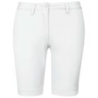 Női mosott hatású bermuda, Kariban KA751, White-34