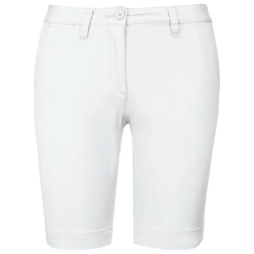 Női mosott hatású bermuda, Kariban KA751, White-34