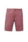 Férfi használt hatású pamut bermuda, Kariban KA752, Washed Marsala-40