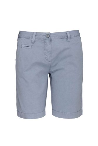 Női használt hatású pamut bermuda, Kariban KA753, Washed Smoky Blue-34