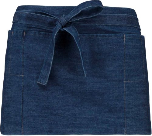 Uniszex rövid kötény öt zsebbel, Kariban KA896, Denim-U