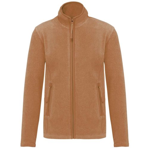 Női MAUREEN cipzáras polár pulóver, Kariban KA907, Camel Heather-XS