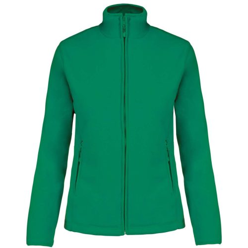 Női MAUREEN cipzáras polár pulóver, Kariban KA907, Kelly Green-2XL