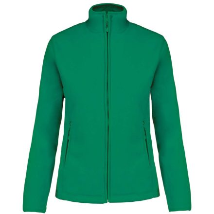 Női MAUREEN cipzáras polár pulóver, Kariban KA907, Kelly Green-3XL