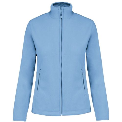 Női MAUREEN cipzáras polár pulóver, Kariban KA907, Sky Blue-3XL