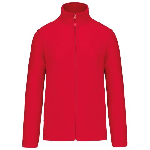 Uniszex cipzáras mikropolár pulóver, Kariban KA9102, Red-4XL