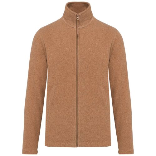 Uniszex FALCO cipzáras mikropolár pulóver, Kariban KA911, Camel Heather-2XL