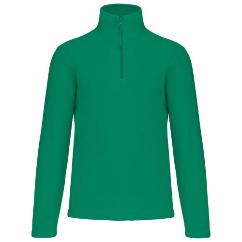 Uniszex galléros, 1/4 cipzáras mikropolár pulóver, Kariban KA912, Kelly Green-3XL