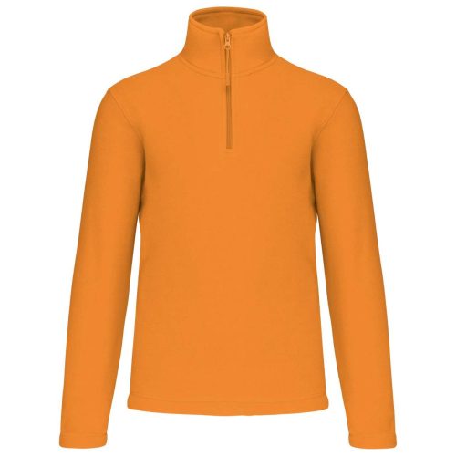 Uniszex galléros, 1/4 cipzáras mikropolár pulóver, Kariban KA912, Orange-2XL