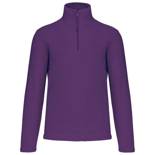 Uniszex galléros, 1/4 cipzáras mikropolár pulóver, Kariban KA912, Purple-2XL