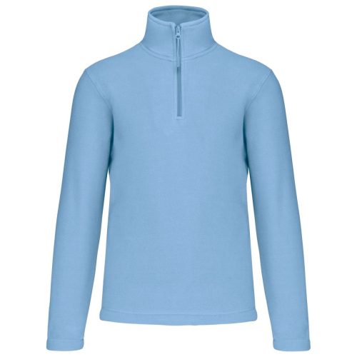 Uniszex galléros, 1/4 cipzáras mikropolár pulóver, Kariban KA912, Sky Blue-3XL