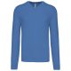 Férfi V-nyakú keskeny szabású pulóver, Kariban KA965, Light Royal Blue-2XL