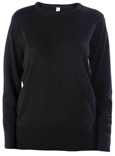 Női környakas testhezálló pulóver, Kariban KA968, Black-2XL