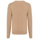 Férfi prémium V-nyakú pulóver, Kariban KA982, Camel Heather-3XL