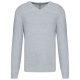 Férfi prémium V-nyakú pulóver, Kariban KA982, Light Grey Heather-2XL