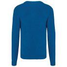 Férfi prémium V-nyakú pulóver, Kariban KA982, Mykonos Blue Heather-2XL