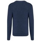 Férfi prémium V-nyakú pulóver, Kariban KA982, Navy Heather-XS