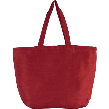 KI0231 nagy juta táska hosszú füllel és pamut béléssel Kimood, Washed Crimson Red-U