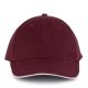 KP011 hat paneles Baseball sapka K-UP, Burgundy/White-U