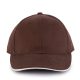 KP011 hat paneles Baseball sapka K-UP, Chocolate/Beige-U