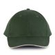 KP011 hat paneles Baseball sapka K-UP, Forest Green/Beige-U